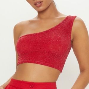 Crop top one shoulder